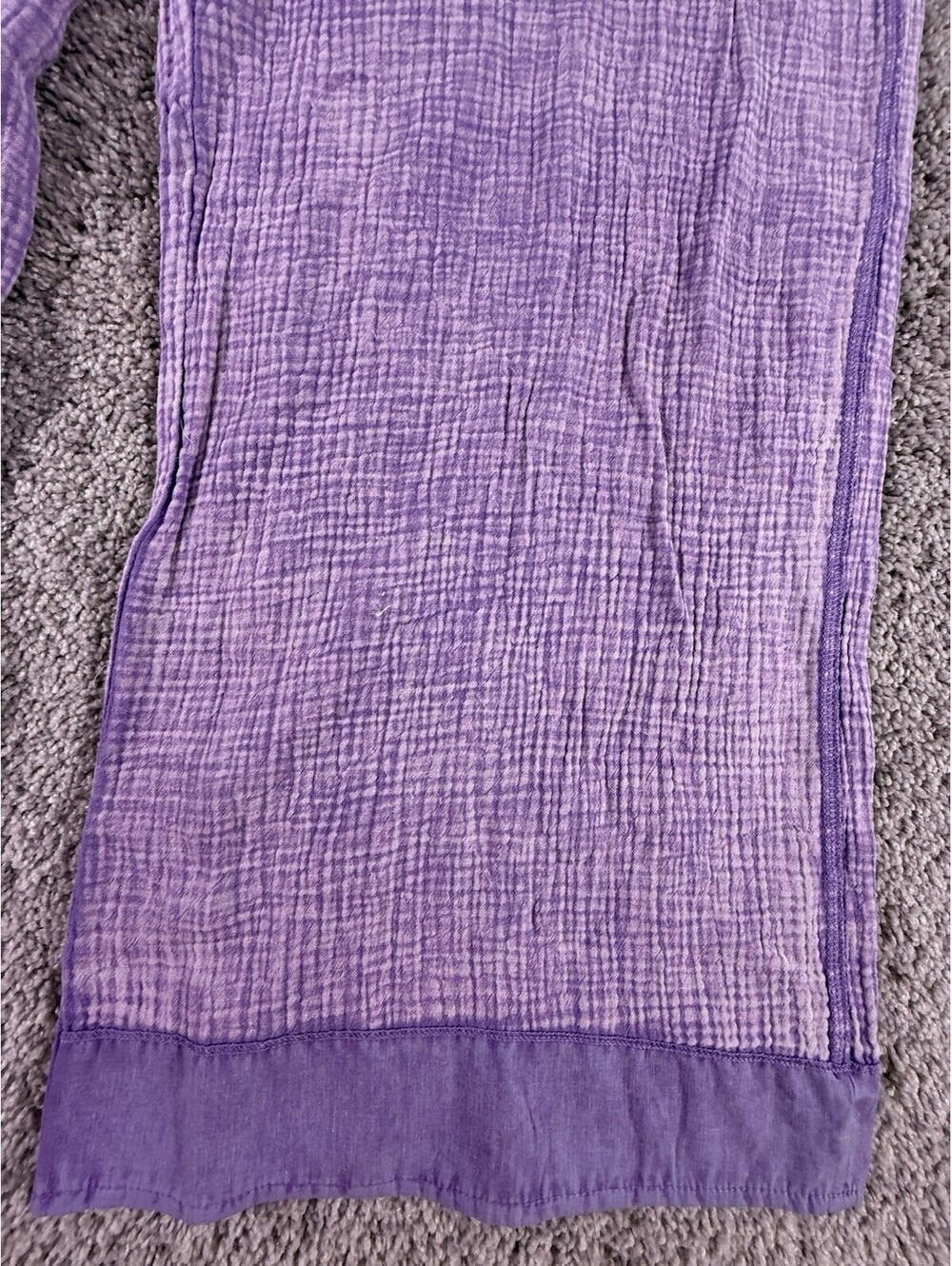 NWOT Zenana Jumpsuit Cotton Purple Size Medium Cropped - Picture 7 of 10